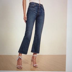The Reformation Mid Crop Flare Jean